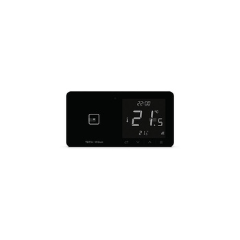 Regulator pokojowy + włącznik jednopolowy WSR-01mL - LEWA, komunikacja przewodowa Sinum SBUS, kolor Czarny