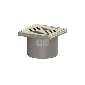 Kratka KESSEL kwadratowa ze stalowai nierdzewnej 120x120mm do wpustu