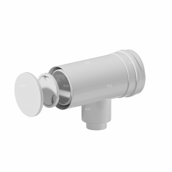 Kolano redukowane [nowe]  PP-AL  87' DN60/100mm x 80/125mm z rewizją z uszczelką [EPDM] docięte