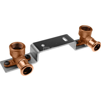 Płytka montażowa odsadzona metalowa z kolanami naściennymi GW Copper - 12 Rp3/8" L = 120 mm