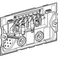 Element sterujący do spłukiwania higienicznego w spłuczce podtynkowej, z ograniczonym interfejsem