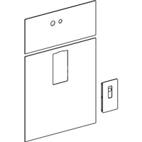 Obudowa przednia do modułu sanitarnego Geberit Monolith do umywalki, szerokość 73 cm, do mieszacza z lewej: Czarny / Szkło