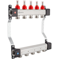 Rozdzielacz InoxFlow z przepływomierzami (seria UFN) - 5 obwodów
