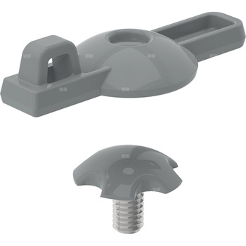 Śruba osłaniająca Geberit do dźwigni mieszacza do baterii umywalkowej Bambini, mieszacz jednouchwytowy, szary