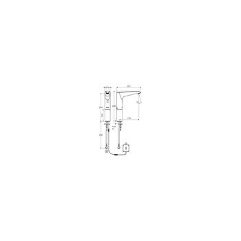 Bateria umywalkowa XERIS E 9V, chrom elektroniczna typ HDK, large