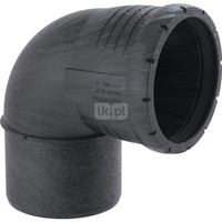 Kolano 87.5' GEBERIT Silent-Pro, PP mx, 110 mm (mufa wciskowa x końcówka wciskowa)
