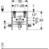 Stelaż podtynkowy Geberit Kombifix do umywalki, bateria stojąca