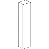 Wysoka szafka Geberit, z jednymi drzwiami: 36x180cm, Korpus i front: biały / lakierowany matowy
