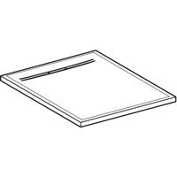 Brodzik kwadratowy Geberit Sestra: 80x80x4cm, Biały / Struktura łupka