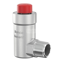 Odpowietrznik automatyczny FLAMCO MEIBES Flexvent, kątowy GZ mosiądz niklowany fi 1/2''