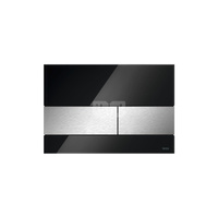 Przycisk spłukujący do stelaża (Mechaniczny) TECE square szkło, kolor czarny / stal nierdzewna szczotkowana "anti-fingerprint"