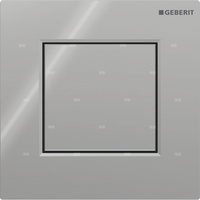 Przycisk uruchamiający Geberit typ 01 do systemu spłukiwania pisuarów z pneumatycznym uruchamianiem spłukiwania, kwadratowy: Chrom błyszczący