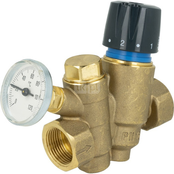 Zawór równoważący z funkcją przegrzewu do cyrkulacji c.w.u. AFRISO ATB 210 mosiądz DN 20