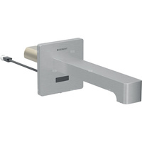 Bateria umywalkowa Geberit Brenta, ścienna: Imitacja stali nierdzewnej / Szczotkowany, powlekany easy-to-clean, L=17cm