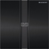 Elektroniczny zawór spłukujący Geberit do pisuaru, zasilanie bateryjne, Typ 50, chrom szczotk., czarny chrom, prostokątny