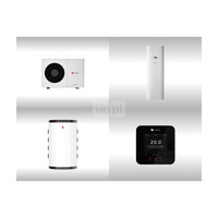 Pompa ciepła powietrzna powietrze-woda monoblok SAUNIER DUVAL GeniaAir HA 3-6 O 3.6 kW 230 V + Centrala grzewcza FEW 200/6 + Moduł komunikacji internetowej SR 940f + Zasobnik buforowy WR RW 50 + Regulator SRC 720