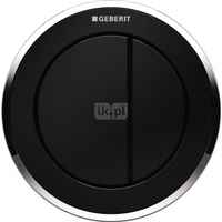 Pneumatyczny przycisk uruchamiający WC Geberit Typ 10, ręczny, meblowy dwudzielny, czarny-chrom