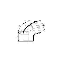 Kolano 30' MAGNAPLAST KG 2000 KGB, PP-md (zielony), DN 500 x DN 500 (wz x ww), do kanalizacji