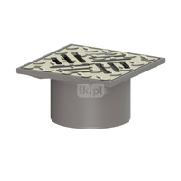 Kratka KESSEL kwadratowa ze stalowai nierdzewnej 120x120mm do wpustu