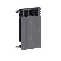 Grzejnik żeberkowy KFA Armatura G600F/4 aluminium, podłączenie boczne 672 x 322 mm, kolor grafit