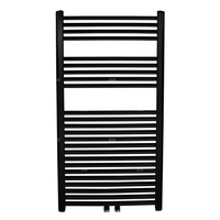 Grzejnik łazienkowy typ 600/1200/RS,5 prosty czarny z przyłączem 50 mm