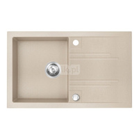 MEZZO II zlewozmywak granitowy 1-komorowy  48/78, piasek