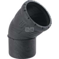 Kolano 45' GEBERIT Silent-Pro, PP mx (czarny), 50 mm (mufa wciskowa x końcówka wciskowa)