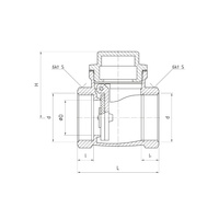 PHA-021 G1 1/4 WW PN10 Zawór zwrotny klapowy CuZn