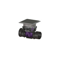 Zawór zwrotny Staufix DN 200 z pokrywą czarną z dwoma klapami z tworzywa