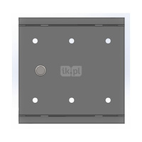 Skrzynka gazowa 250x250 wnękowa, stalowa, RAL 7037 popiel