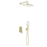 Zestaw natryskowy Malaga, podtynkowy, PVD brushed light gold