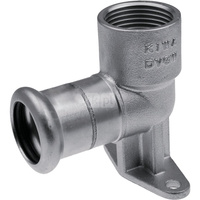 Kolano ścienne z uszami GW Inox - 18 Rp1/2" L = 63 mm