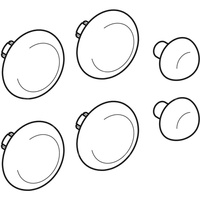Zestaw odbojników Geberit do pokrywy deski sedesowej (6 szt.)