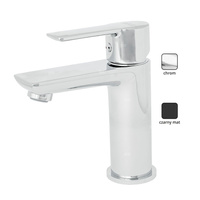 84401 Bateria WEGA umywalkowa stojąca czarny mat głowica 35