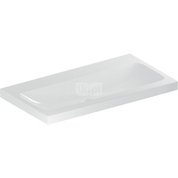 Umywalka GEBERIT iCon Light prostokątna, biała / KeraTect, 900mm, bez otworu na baterię, bez odpływu przelewowego, półka od ściany