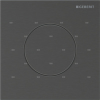 Pneumatyczny zawór spłukujący Geberit do pisuaru, ręczny, Typ 40, stal nierdzewna czarny chrom, okrągły