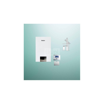 Pakiet - Kocioł gazowy dwufunkcyjny VAILLANT ecoTEC exclusive VCW 36CF/1-7 kondensacyjny wiszący 3.4 - 27.1 kW + RegulatorsensoCOMFORT 720 + Zestaw powietrzno-spalinowy szachtowy