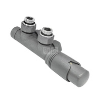 PHA-036G Zestaw termostatyczny kątowy z nastawą wstępną do podłączenia grzejnika grafit