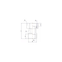 Śrubunek RUMET mosiądz 3/4'' x 3/4'' (GW x GZ), 46 mm