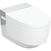 Urządzenie WC z funkcją higieny intymnej Geberit AquaClean Mera Comfort, wisząca miska WC: Miska ustępowa: biały / KeraTect, Panel dekoracyjny: chrom błyszczący