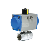 Zawór odcinający kulowy mosiężny, typ PKO gwintowany z napędem pneumatycznym jednostronnego działania, Pnom=2,5MPa, Tmax=180C 3"