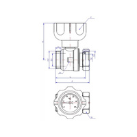 Zawór kulowy RUMET termometr Mosiądz 1''