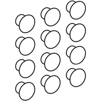 Zestaw zaślepek Geberit do otworów pod kołki (12 szt.): Lava, d=5mm