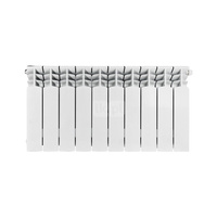 Grzejnik żeberkowy KFA Armatura G350F/10 aluminium, podłączenie boczne 422 x 805 mm, kolor biały (RAL 9010)