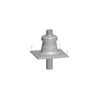 Pokrycie szachtu kominowego z tworzywa sztucznego dla przewodu spalinowego,elastyczne, DN60, wraz z kształtką przyłączeniową, (płyta mocująca: 30 cm x 30 cm)