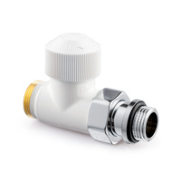 Zawór termostat. Thera Design, biały, prosty, 1/2", konieczne złączki FEM24C/FEM24P/FEM24M