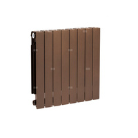 Grzejnik żeberkowy KFA Armatura ADR600/8 aluminium, podłączenie boczne 670 x 644 mm, kolor miedziany