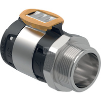 Złączka przejściowa GEBERIT FlowFit, stal crnimo 1.4401, 2'' x 63 mm (GZ x łącznik zaprasowywany)