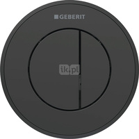 Pneumatyczny przycisk uruchamiający WC Geberit Typ 10, ręczny, podtynkowy, Sigma 8cm dwudzielny, czarny