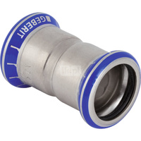 Mufa GEBERIT Mapress Edelstahl, stal nierdzewna, 54 mm (mufa zaprasowywana x mufa zaprasowywana), (głębokość: 6.5 mm) z uszczelką